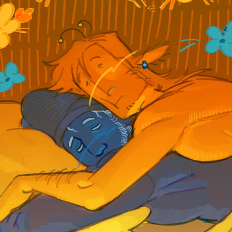 Blue and yellow